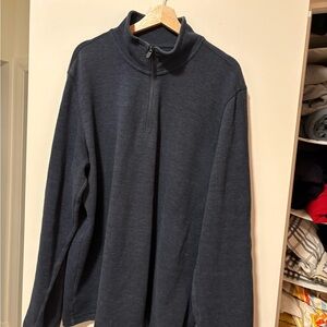 Eddie Bauer Men's Navy Half-Zip Sweater Pullover